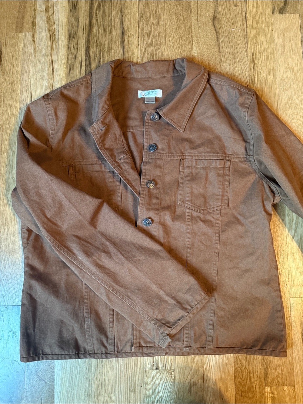 Christopher & Banks Brown Canvas Shirt Jacket